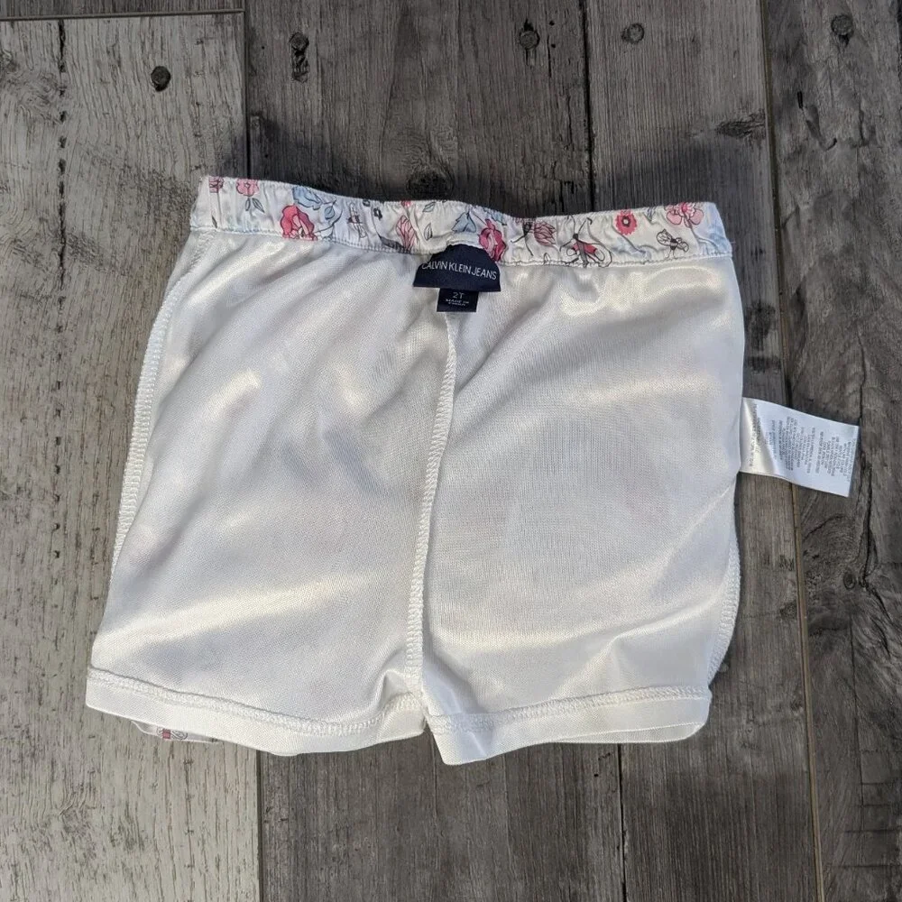 5️⃣ Calvin Klein Jeans, Ruffle Skirt, Floral Multicolor Spring Print, Sz 2T - Picture 5 of 8